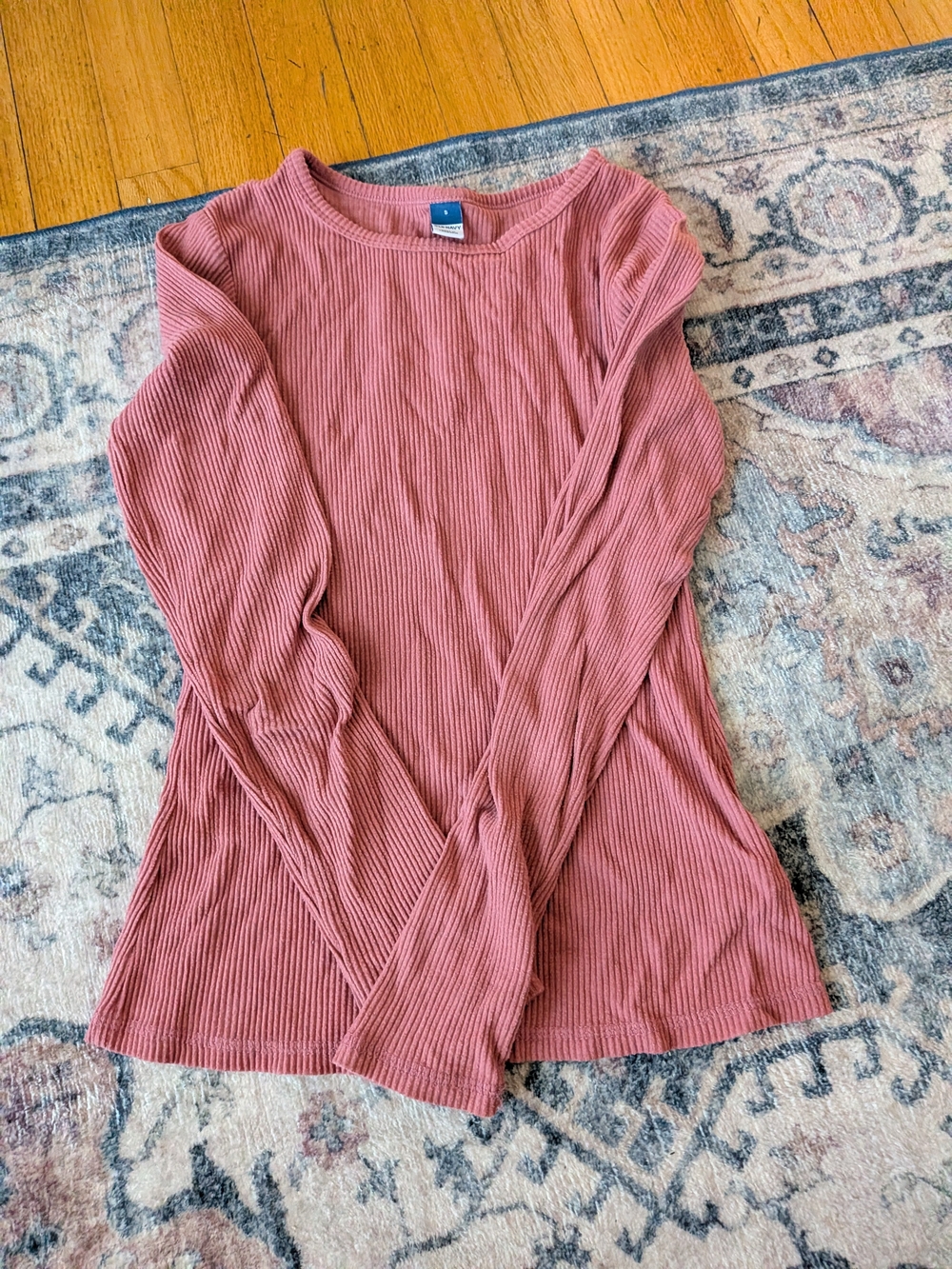 Old Navy Ribbed Long Sleeve Tee - Dusty Rose
